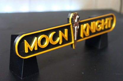 Moon Knight 3D printed Comic Logo Art