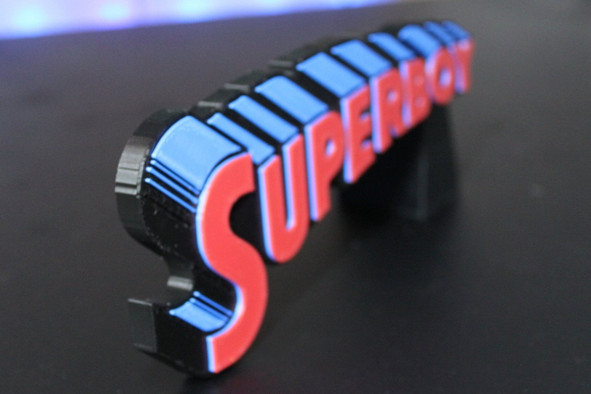 Superboy 3D printed Comic Logo Art