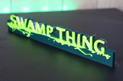 Swamp Thing 3D printed Comic Logo Art