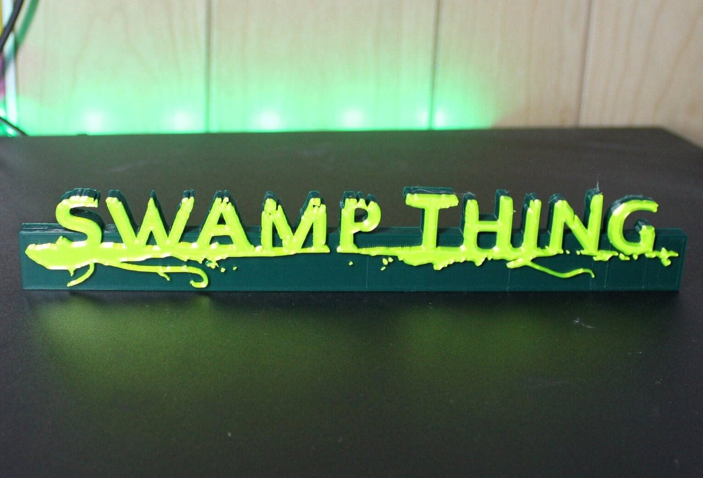 Swamp Thing 3D printed Comic Logo Art