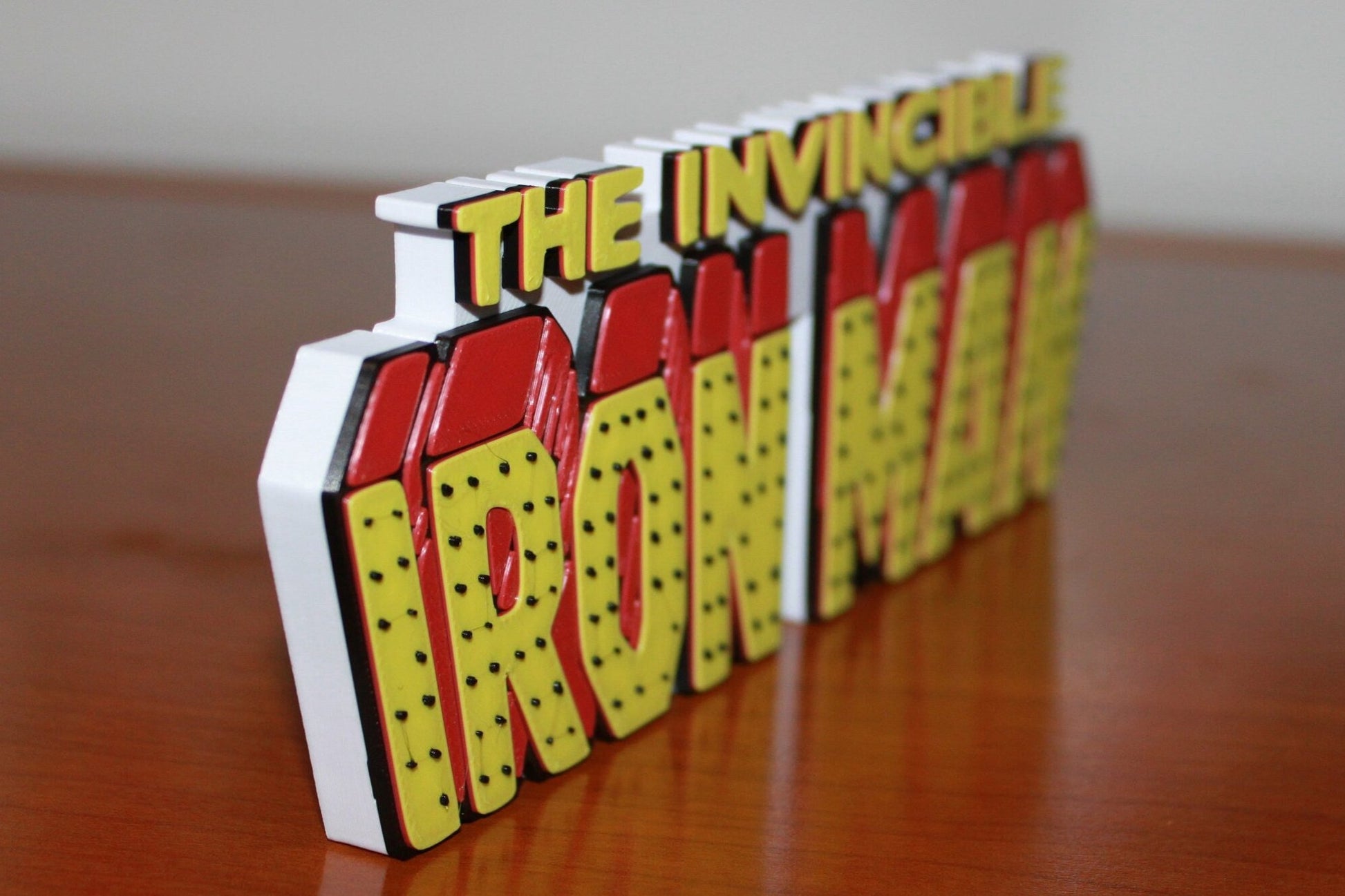 Iron Man 3D printed Comic Logo Art