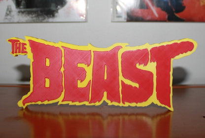 Beast 3D printed Logo Sign Wall Desk Shelf Art