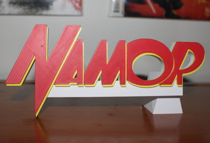 Namor 3D printed Comic Logo Art