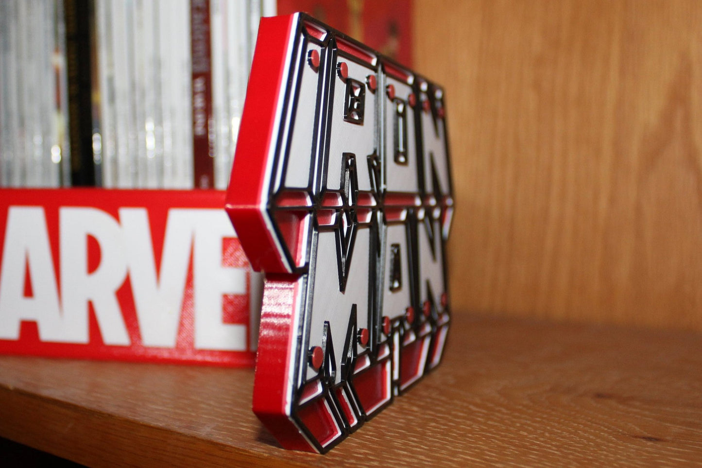 Iron Man 3D printed Comic Logo Art