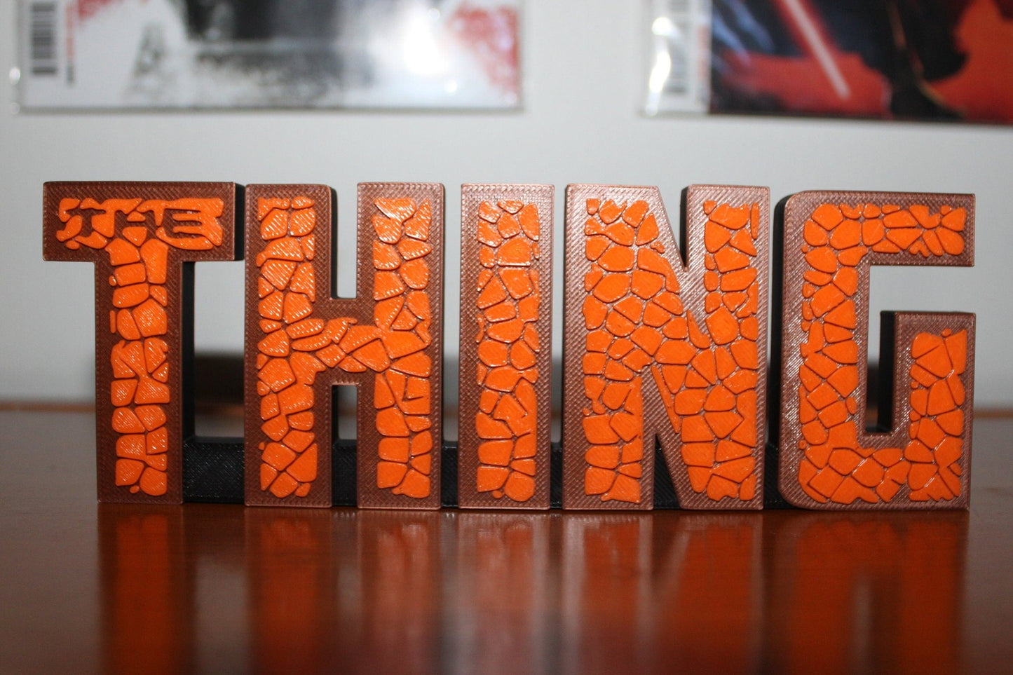 The Thing 3D printed Comic Logo Art