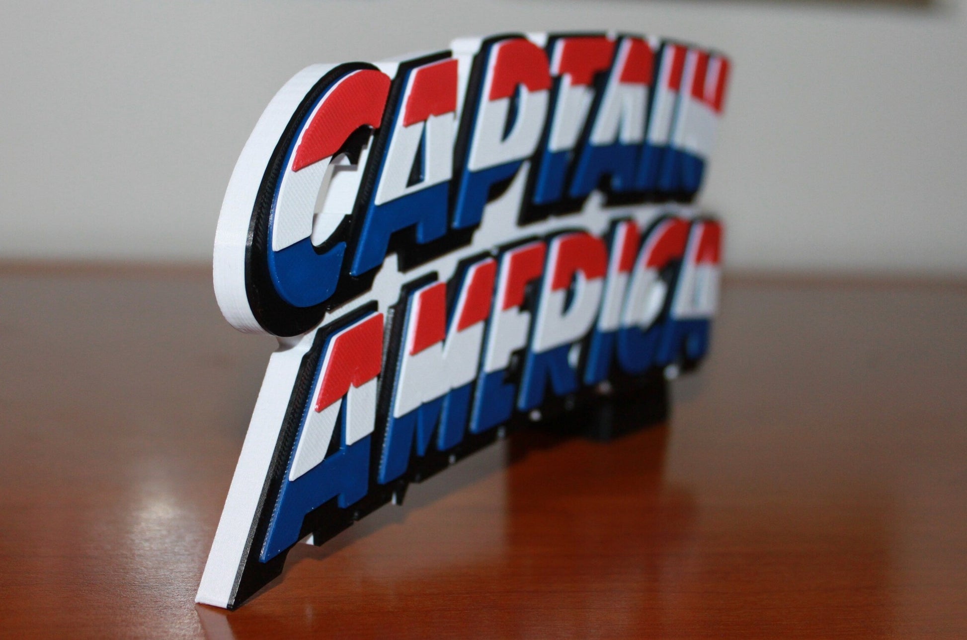 Captain America 3D printed Comic Logo Art