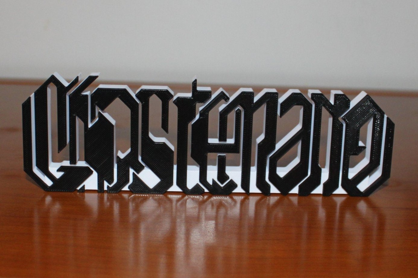 GhostMane 3D Printed Logo Art