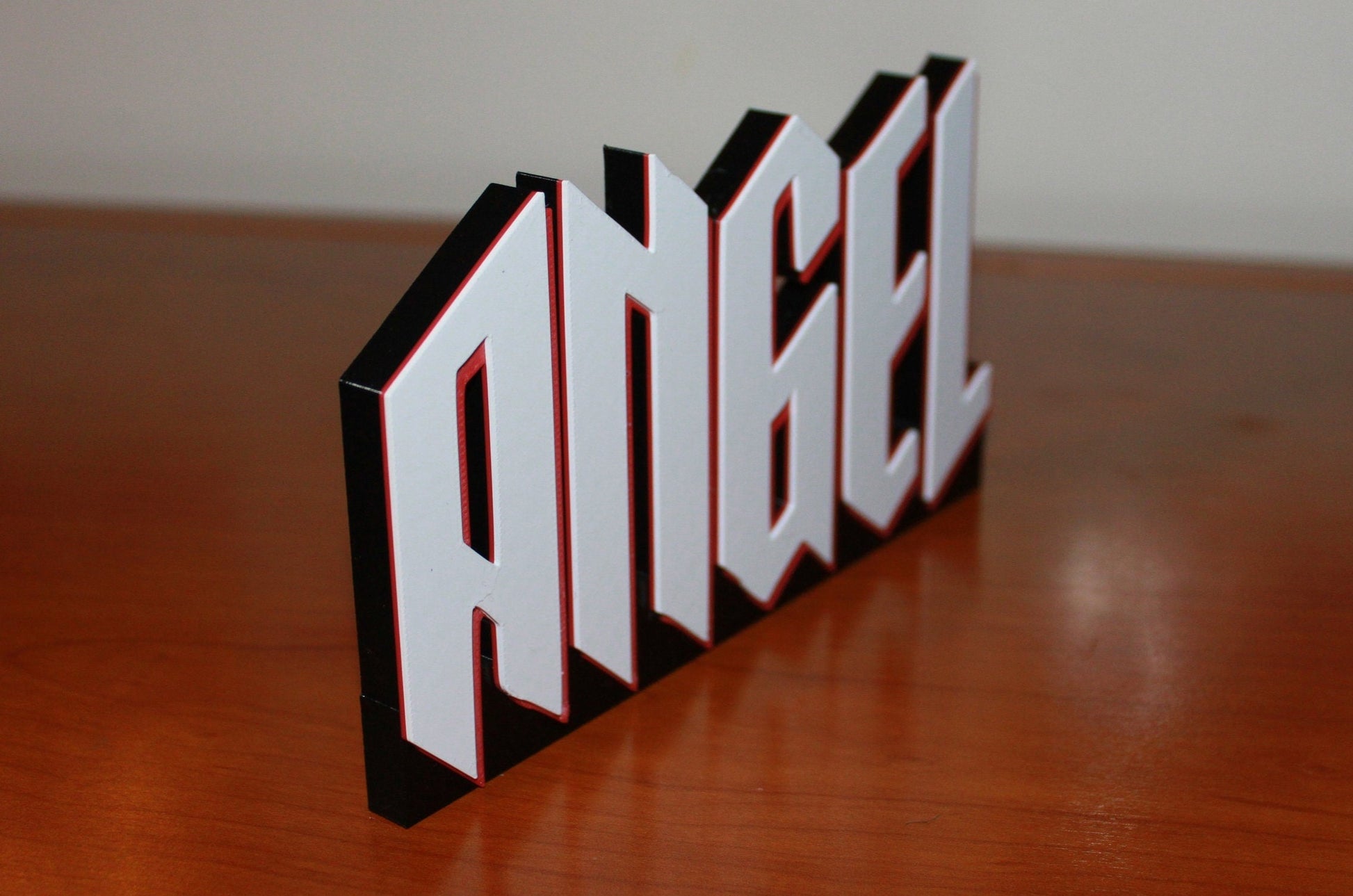 Angel 3D printed Comic Logo Art