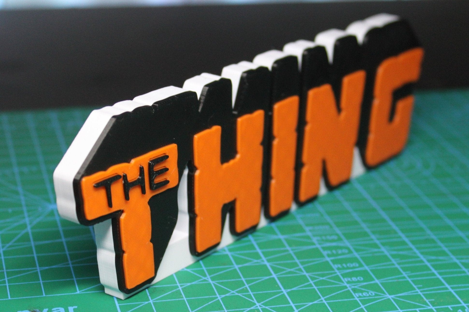 The Thing 3D printed Comic Logo Art