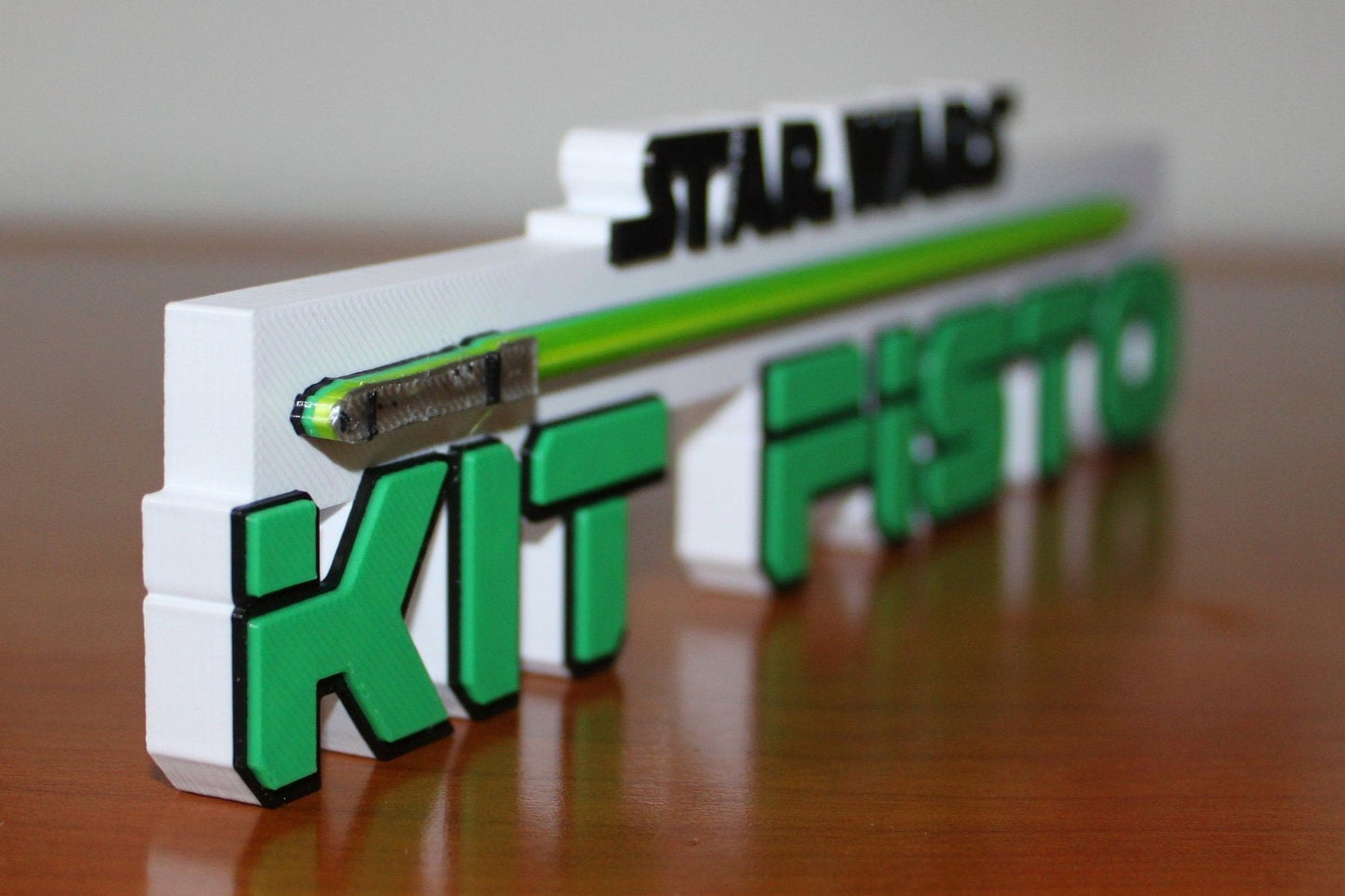 Kit Fisto w/lightsaber 3D printed Logo Sign Wall Desk Shelf Art