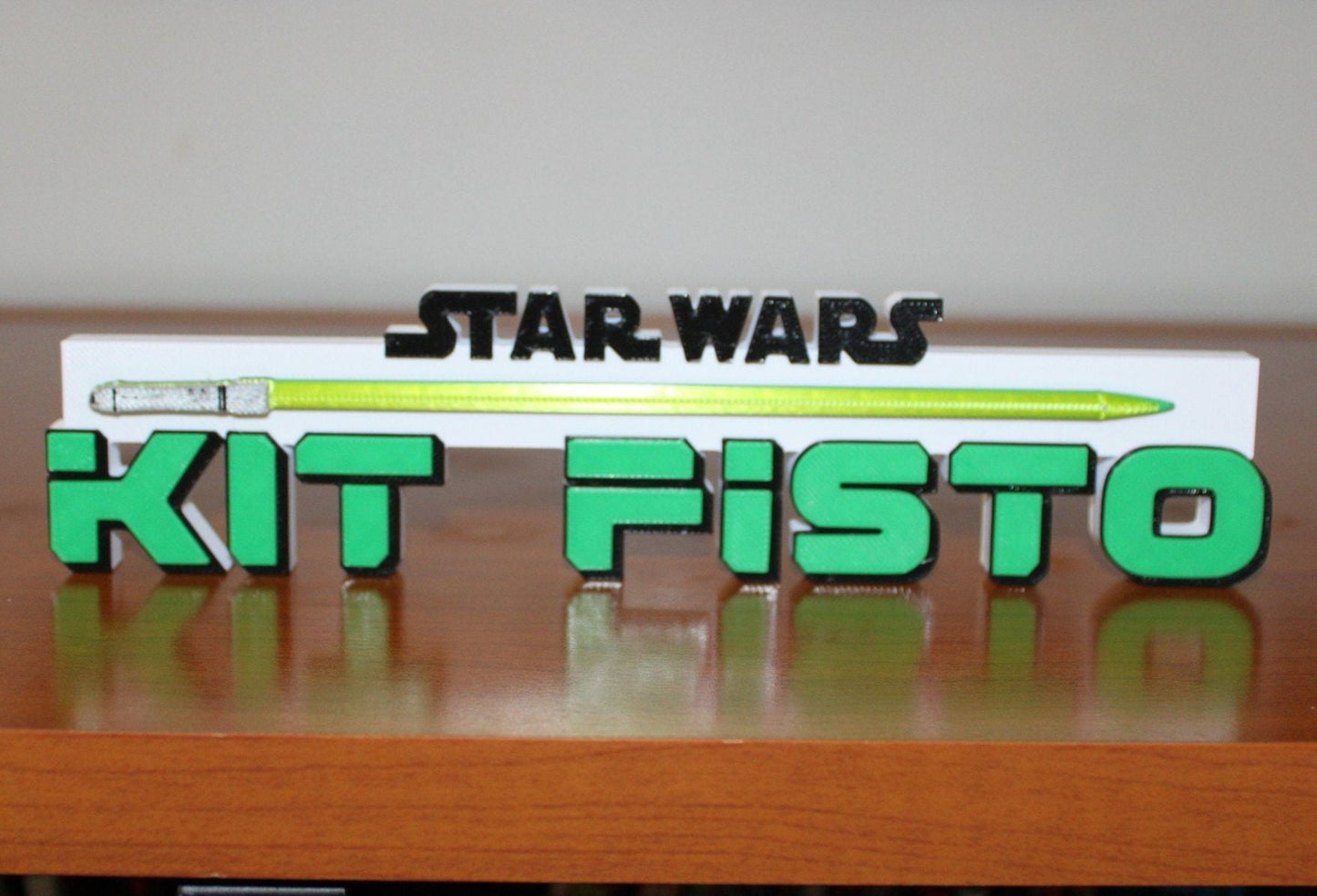 Kit Fisto w/lightsaber 3D printed Logo Sign Wall Desk Shelf Art