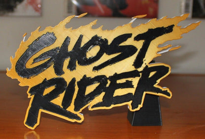 Ghost Rider 3D printed Comic Logo Art