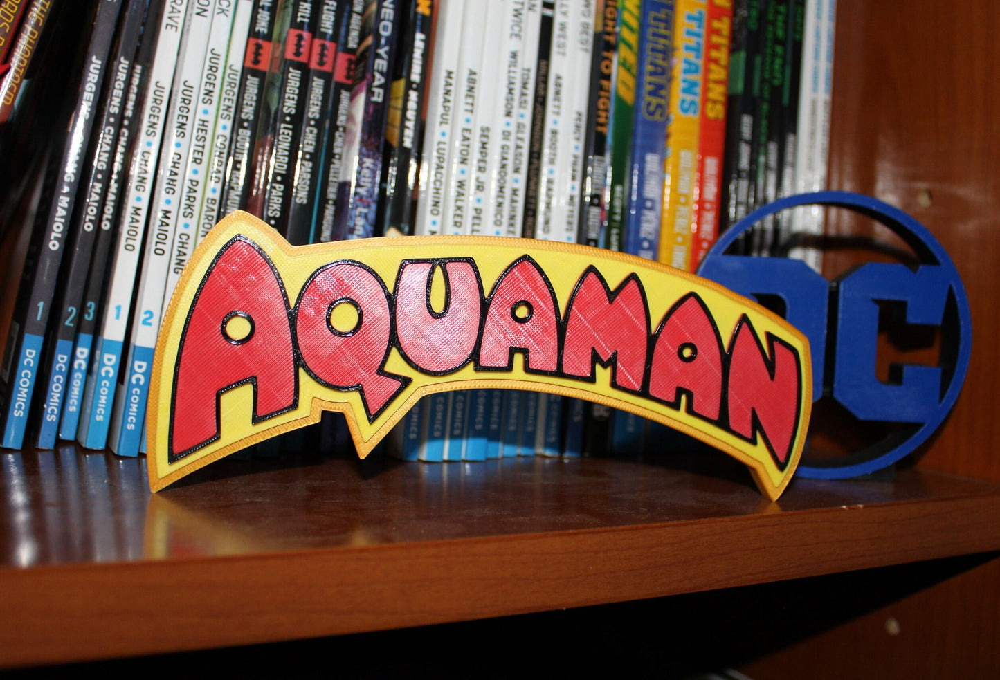 Aquaman 3D printed Comic Logo Art