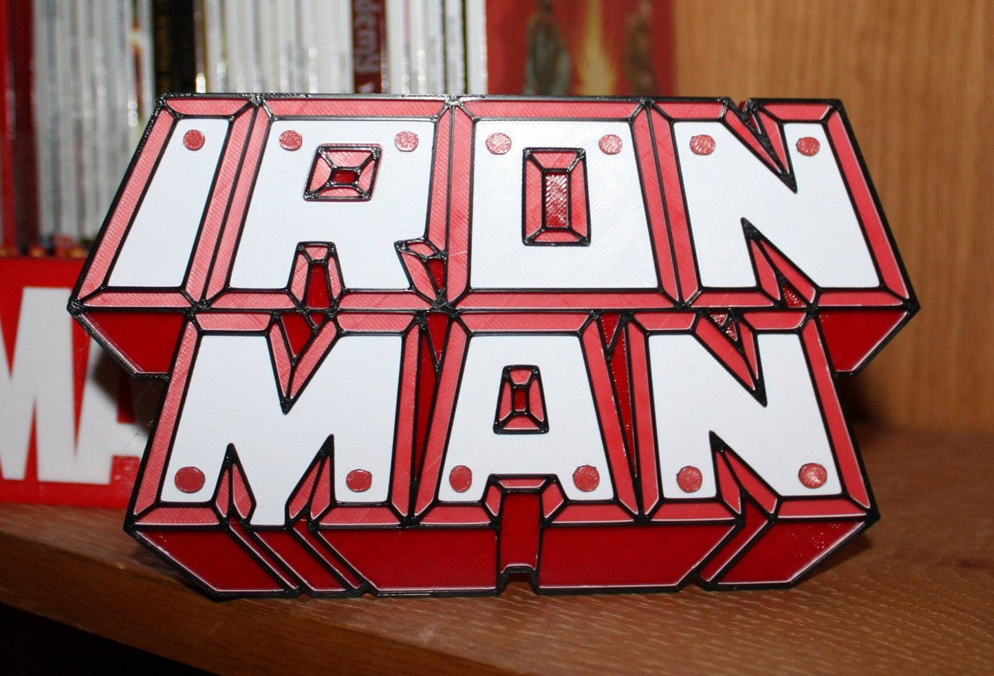 Iron Man 3D printed Comic Logo Art