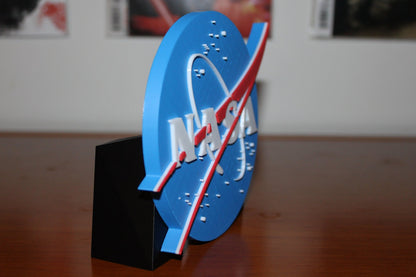 NASA 3D printed Logo Sign Wall Desk Shelf Art