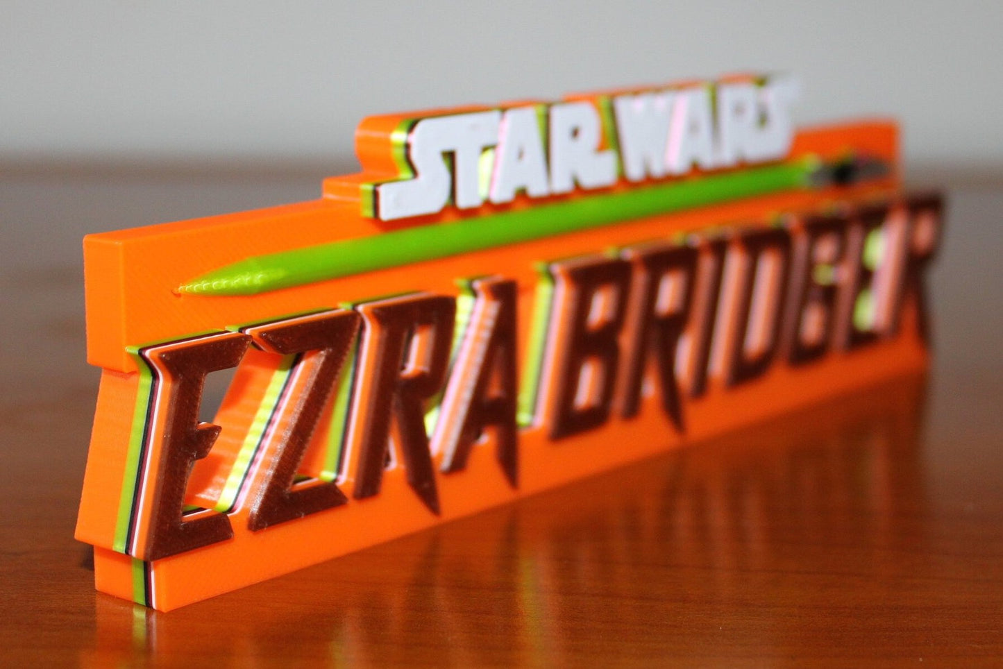 Ezra Bridger w/lightsaber 3D printed Logo Art