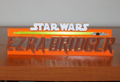 Ezra Bridger w/lightsaber 3D printed Logo Art