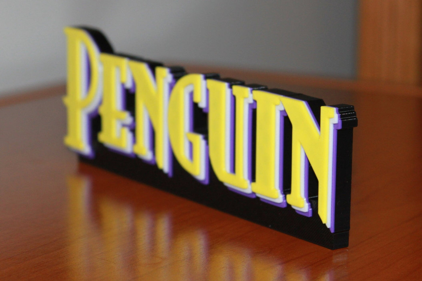 Penguin 3D printed Comic Logo Art