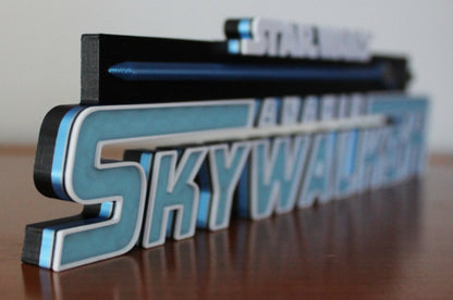 Anakin Skywalker with Lightsaber 3D printed Comic Logo Art