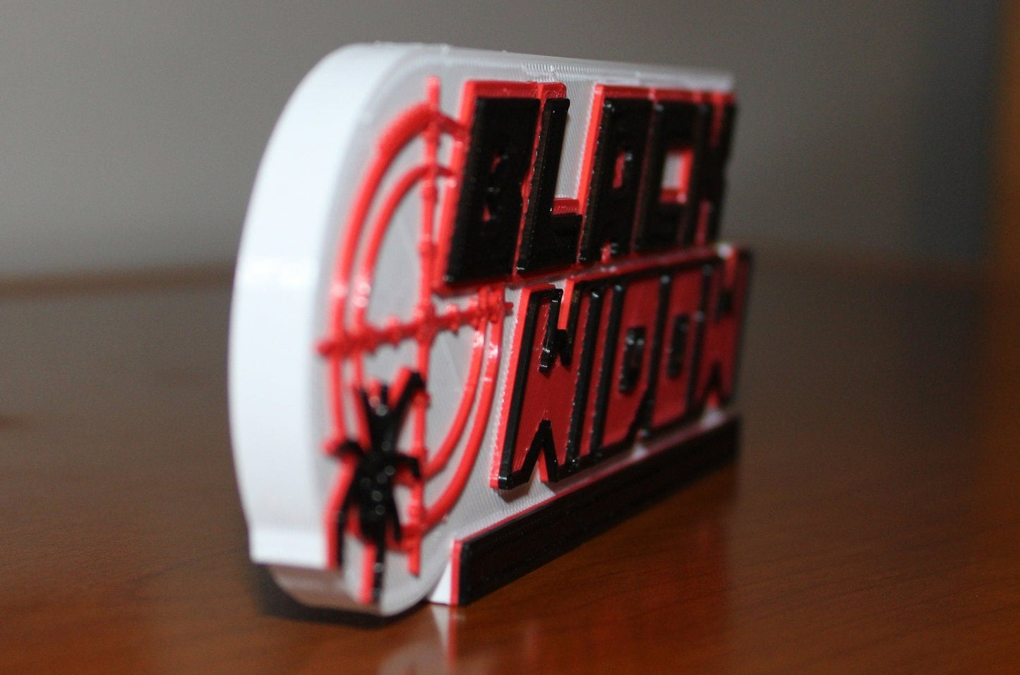 Black Widow 3D printed Comic Logo Art