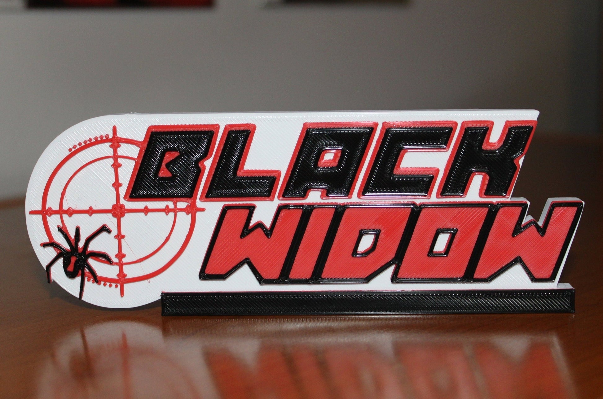 Black Widow 3D printed Comic Logo Art