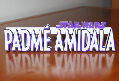 Padme Amidala 3D printed Comic Logo Art