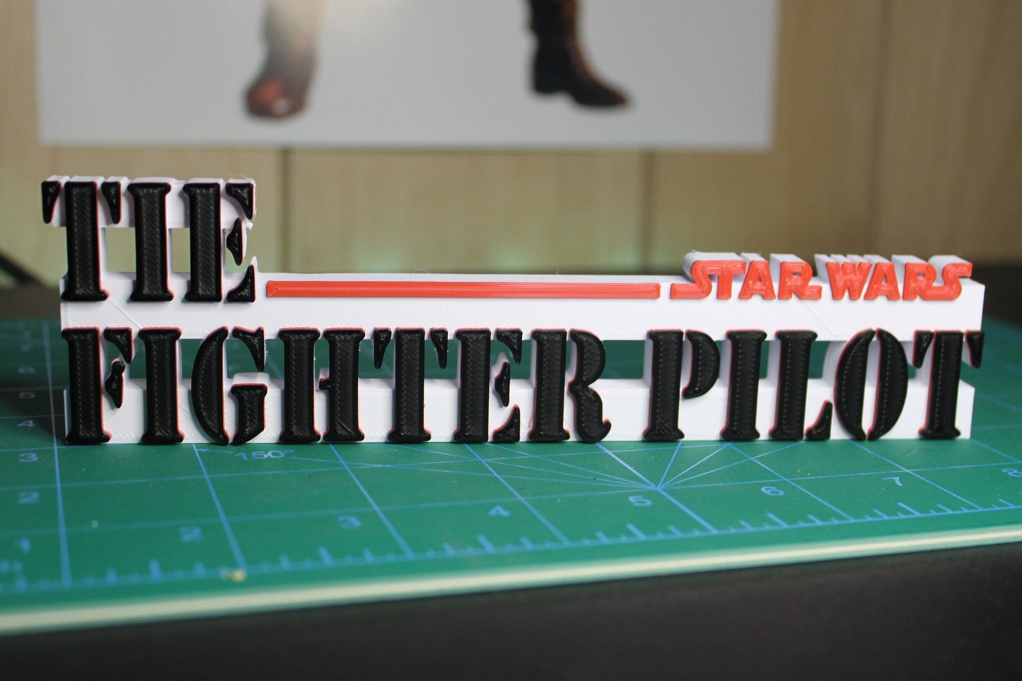 Tie Fighter Pilot 3D printed Comic Logo Art