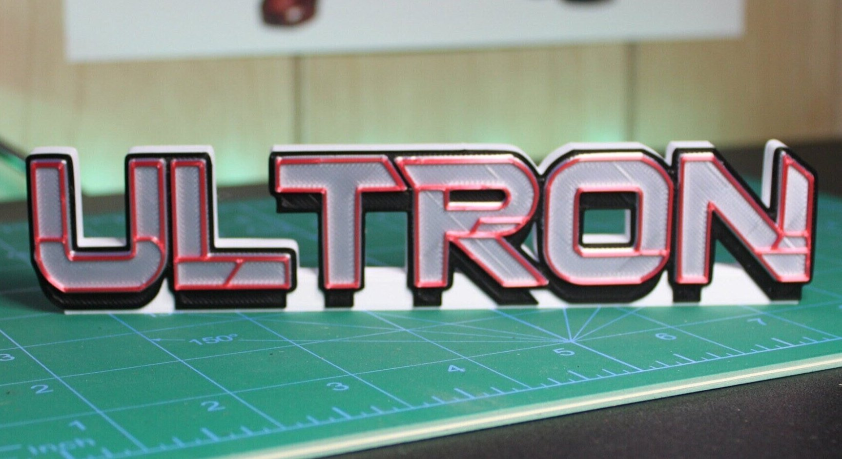 Ultron 3D printed Comic Logo Art