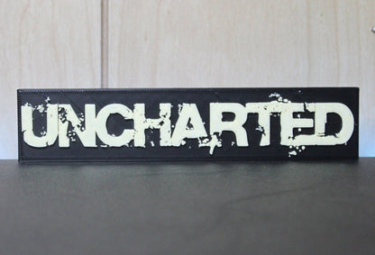 Uncharted 3D printed Logo Sign Wall Desk Shelf Art