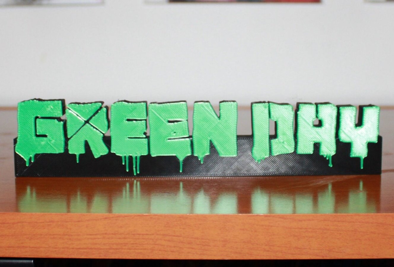 Green Day 3D Printed Logo Art