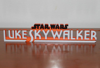 Luke Skywalker 3D printed Comic Logo Art