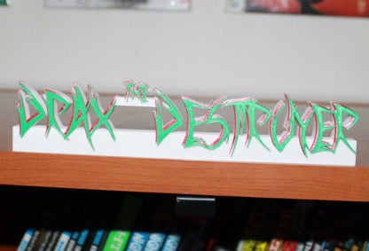 Drax the Destroyer 3D printed Comic Logo Art