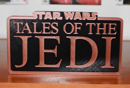 Tales of the Jedi 3D printed Logo Sign Wall Desk Shelf Art