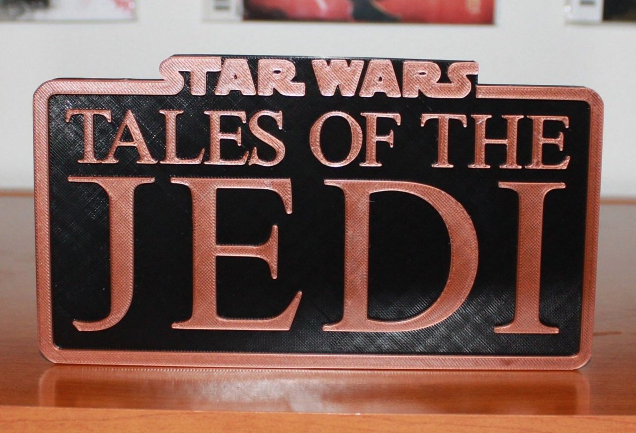 Tales of the Jedi 3D printed Logo Art