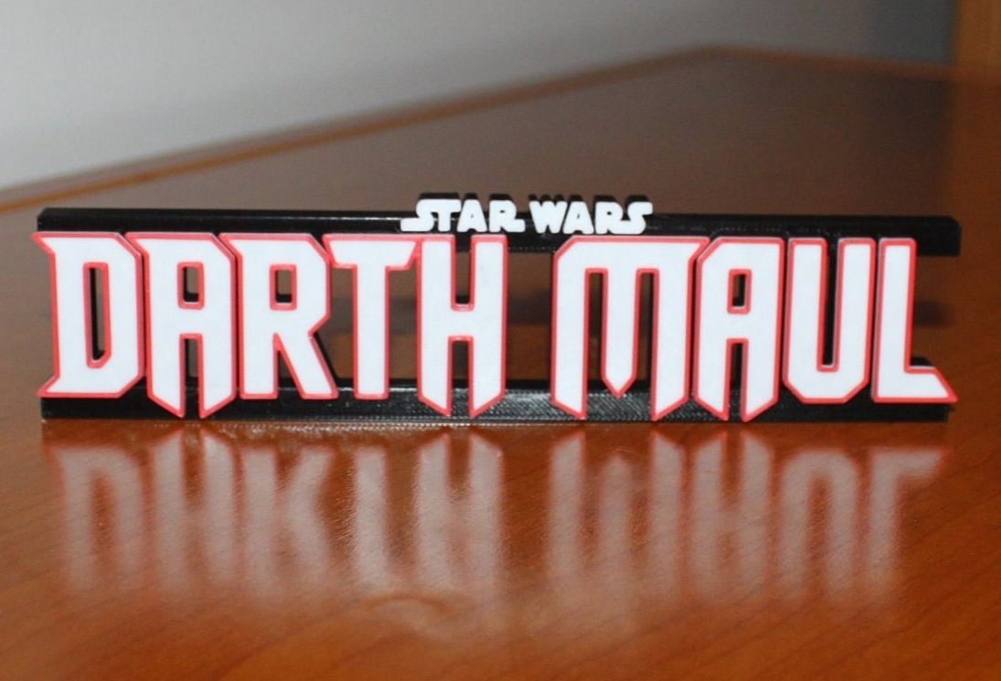 Darth Maul 3D printed Comic Logo Art