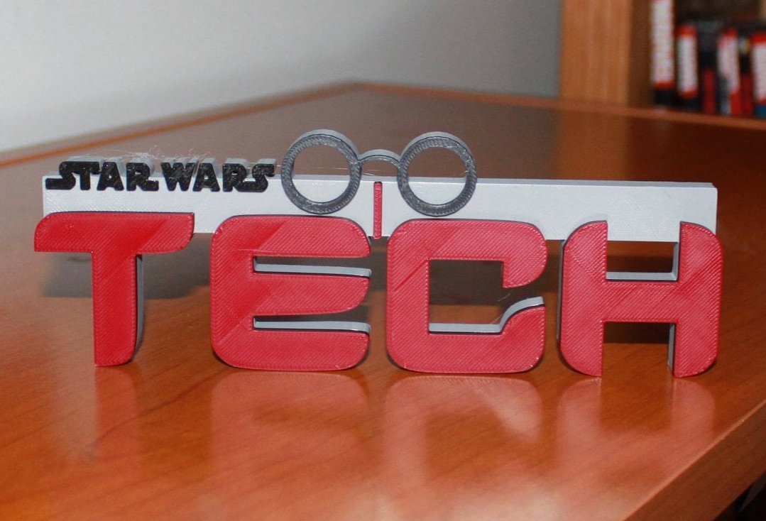 Tech 3D printed Logo Art