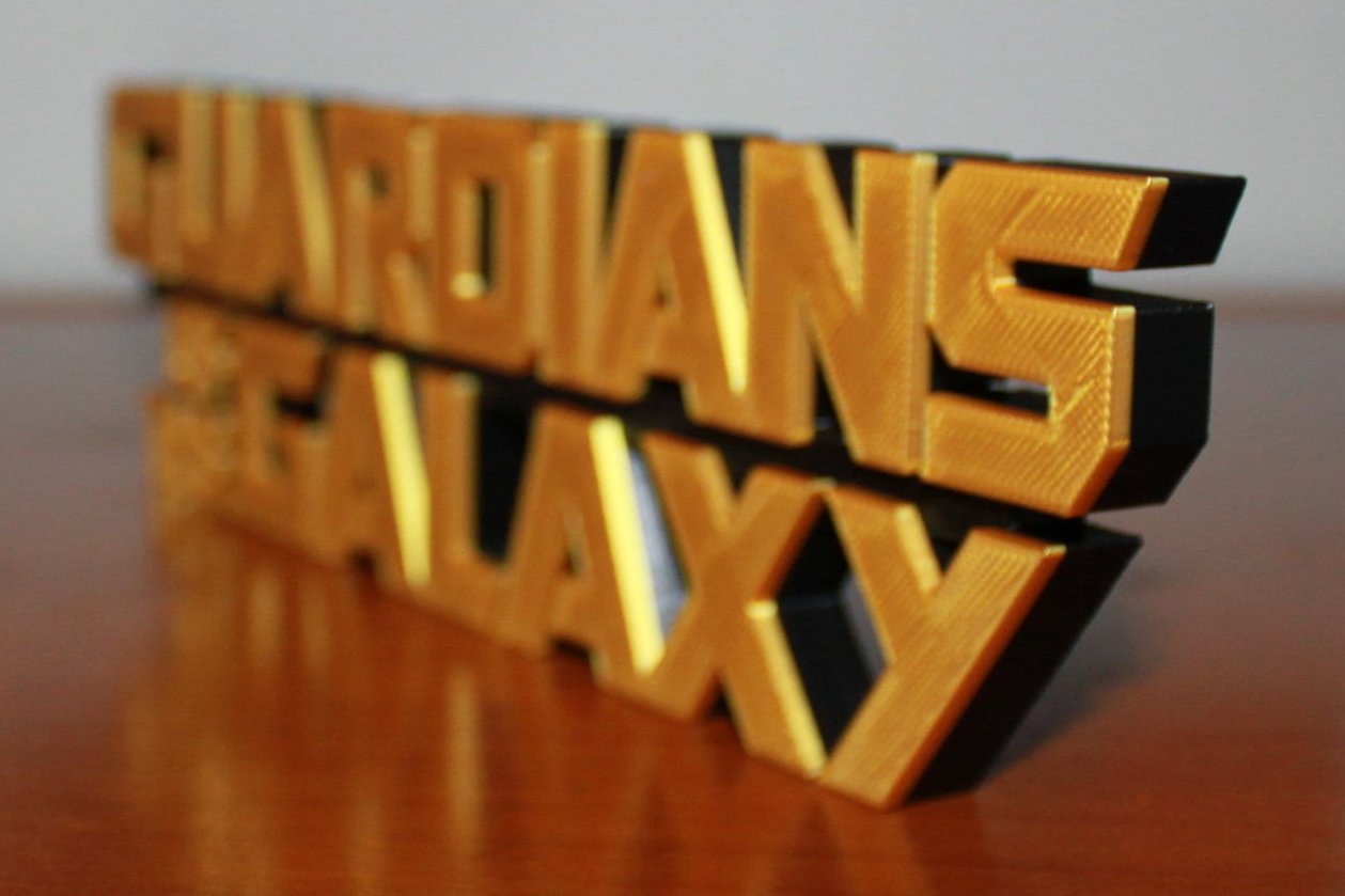 Guardians of the Galaxy 3D printed Comic Logo Art