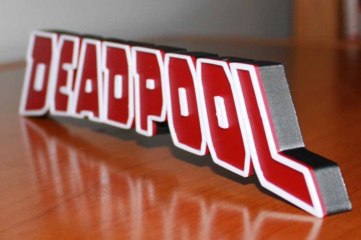 Deadpool 3D printed Comic Logo Art