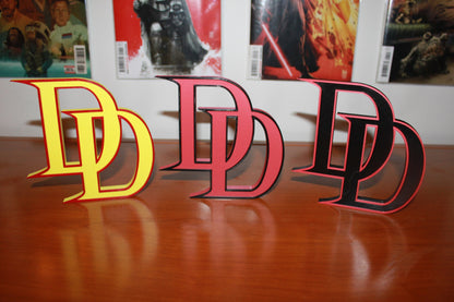 Daredevil DD Logo 3D printed Comic Logo Art