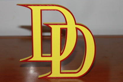 Daredevil DD Logo 3D printed Comic Logo Art