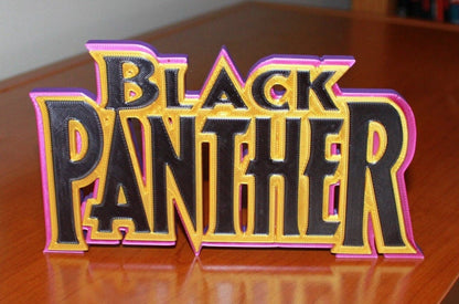 Black Panther 3D printed Comic Logo Art