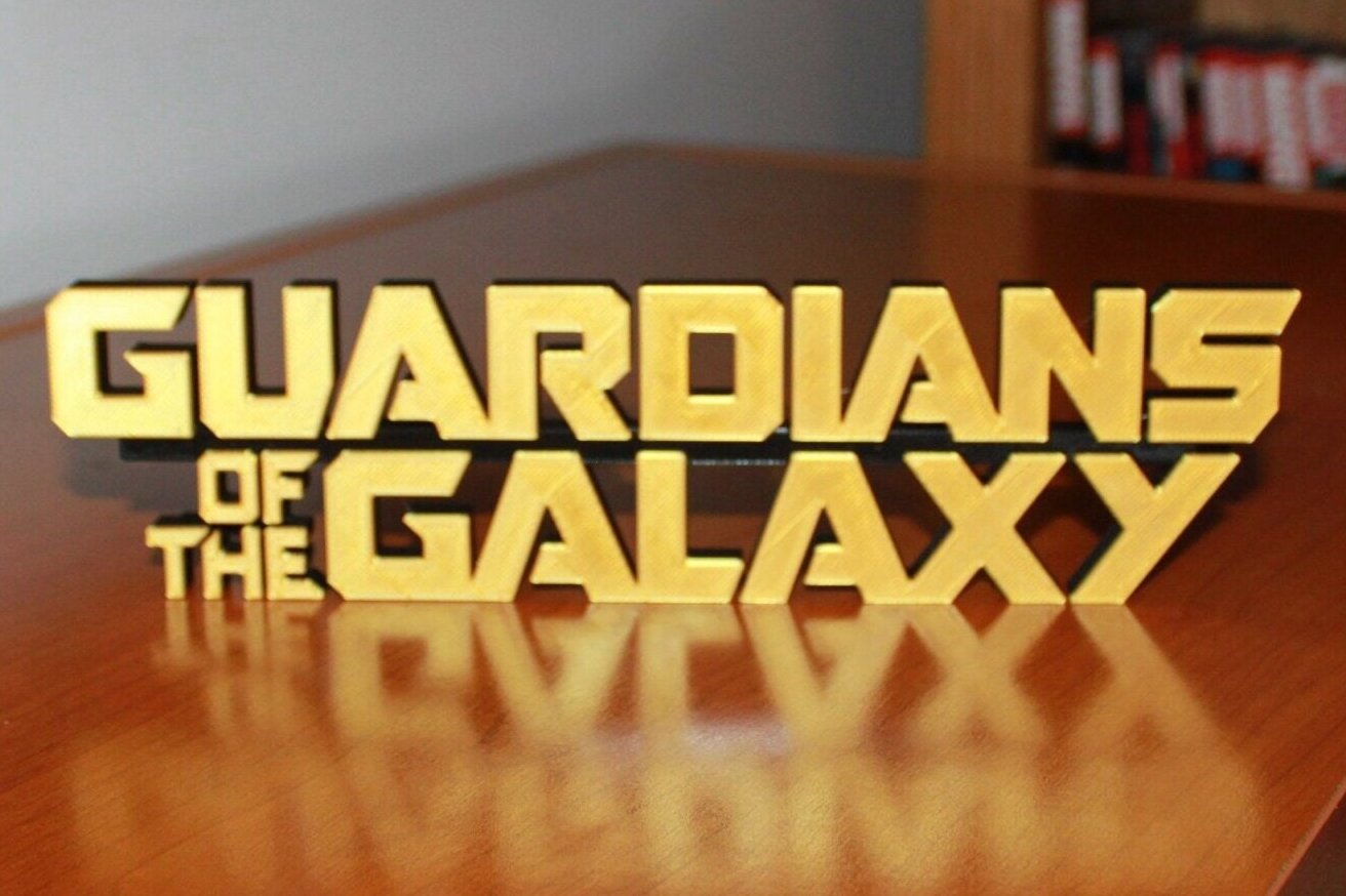 Guardians of the Galaxy 3D printed Comic Logo Art