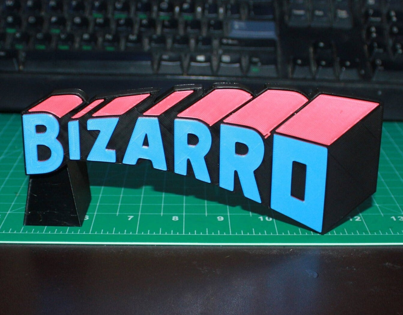 Bizarro 3D printed Comic Logo Art