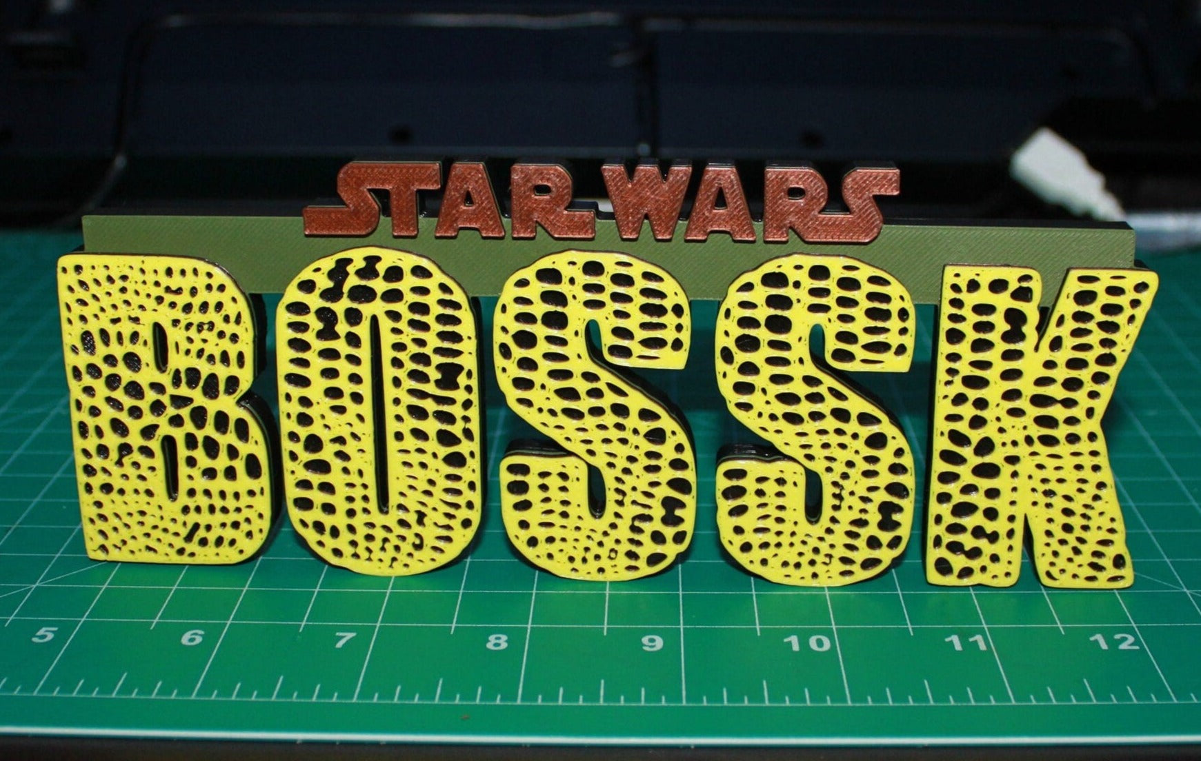 Bossk 3D printed Comic Logo Art