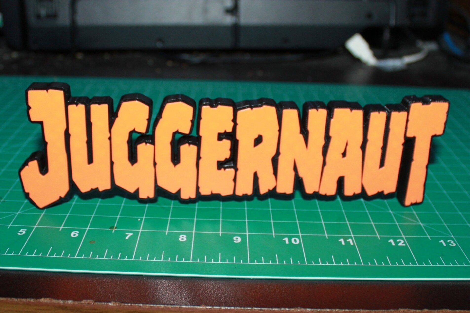 Juggernaut 3D printed Comic Logo Art