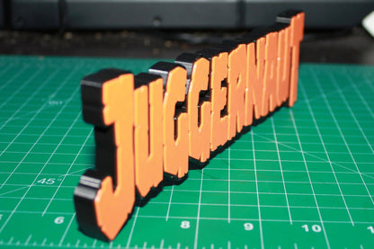 Juggernaut 3D printed Comic Logo Art