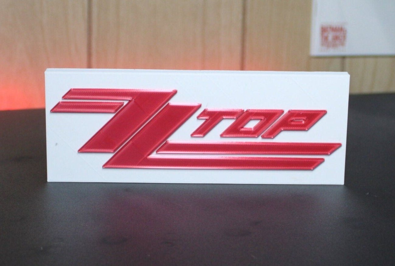 ZZ Top 3D Printed Logo Art