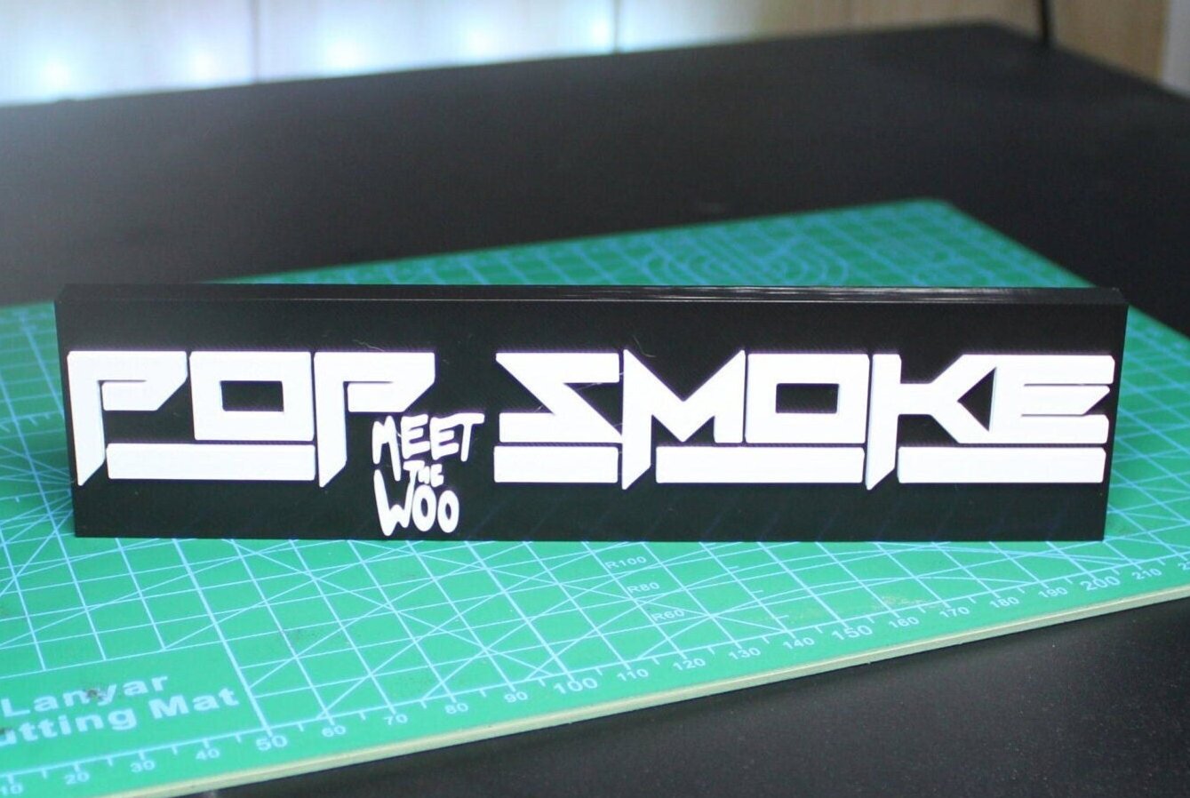 Pop Smoke 3D Printed Logo Art