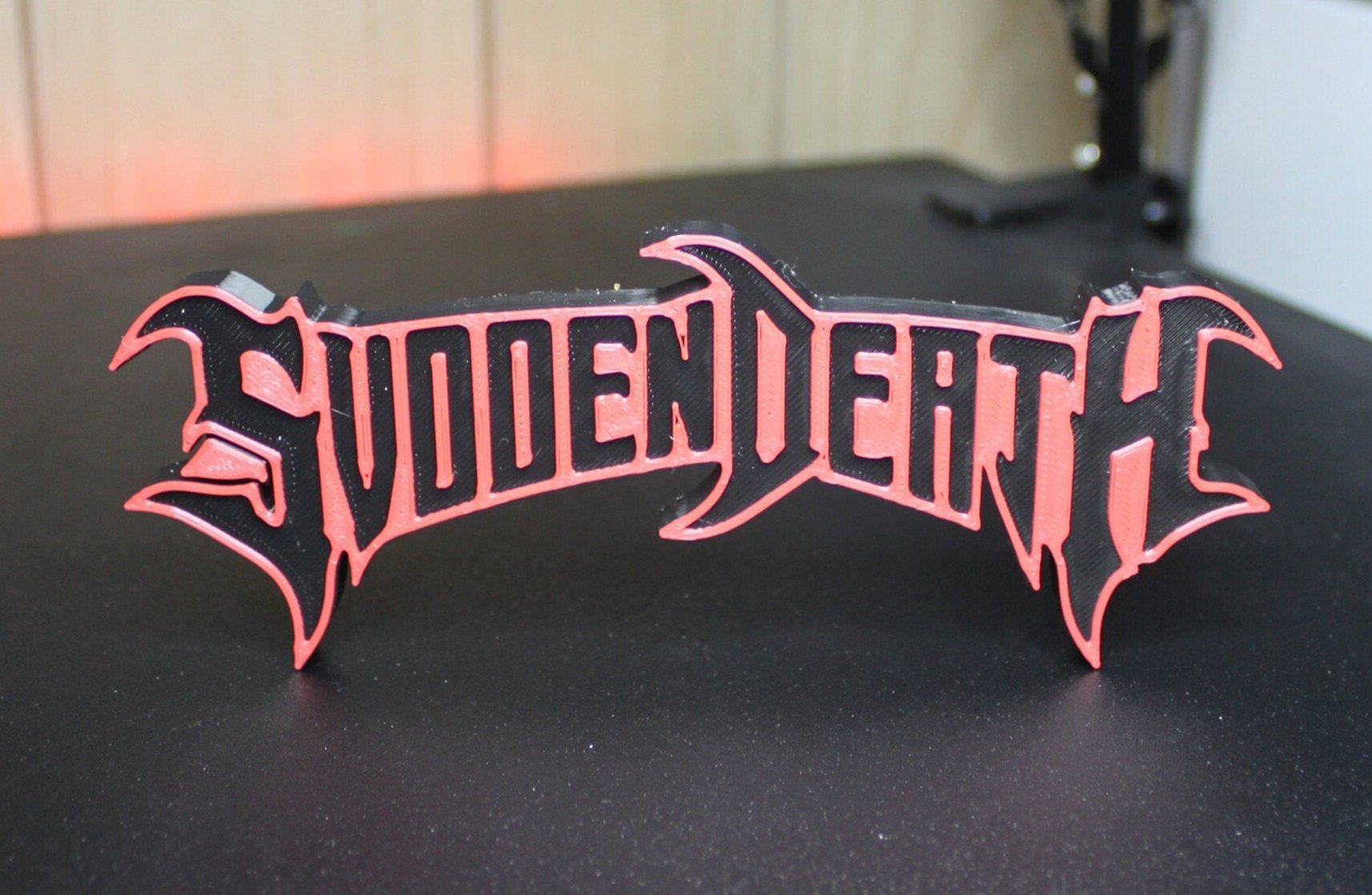 Sudden Death 3D Printed Logo Art