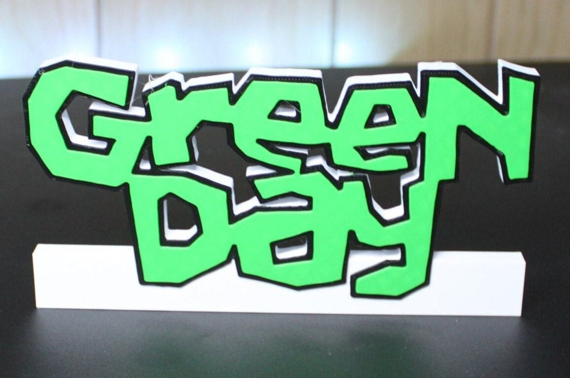 Green Day 3D Printed Logo Art